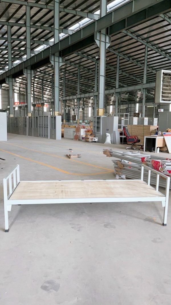 Giường sắt đơn 85 màu ghi – GT 07
