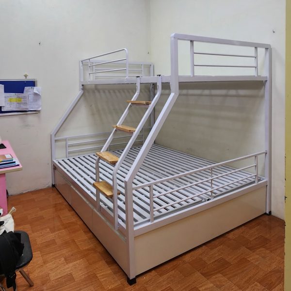 Giường tầng khung hộp vuông có ngăn kéo kích thước rộng 1m6/1m2