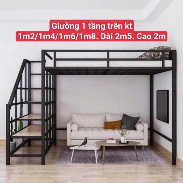 giường gác lửng 1m4*2m5*2m hộp 40*40 sơn tĩnh điện