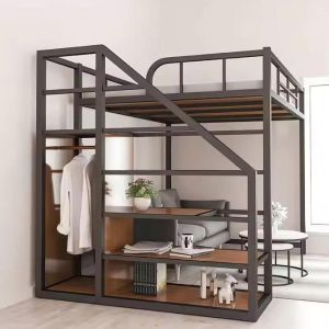 giường gác lửng rộng 1m6 dài 2m5 cao 2m phủ bì